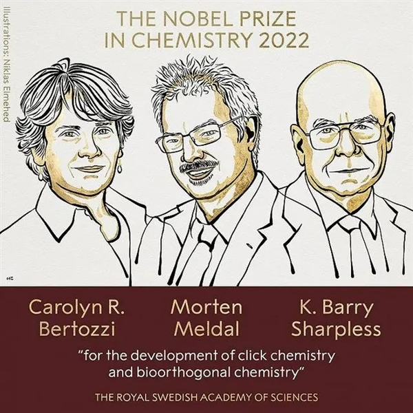 三位科学家获2022年诺贝尔化学奖 其中一位还是二度获奖