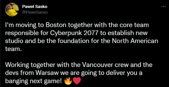 《赛博朋克2077》续作由CDPR北美新工作室负责 核心团队就位