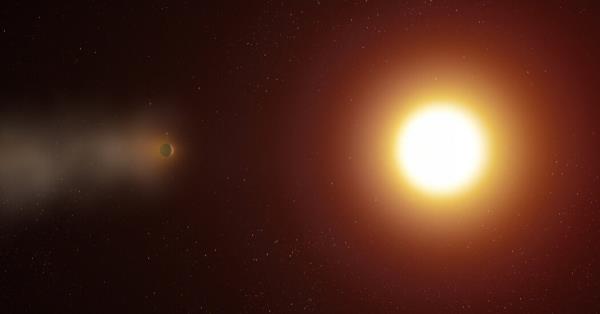 这颗遥远的行星有一条35万英里长的彗星尾巴